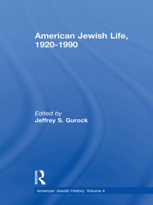cover image of American Jewish Life, 1920-1990